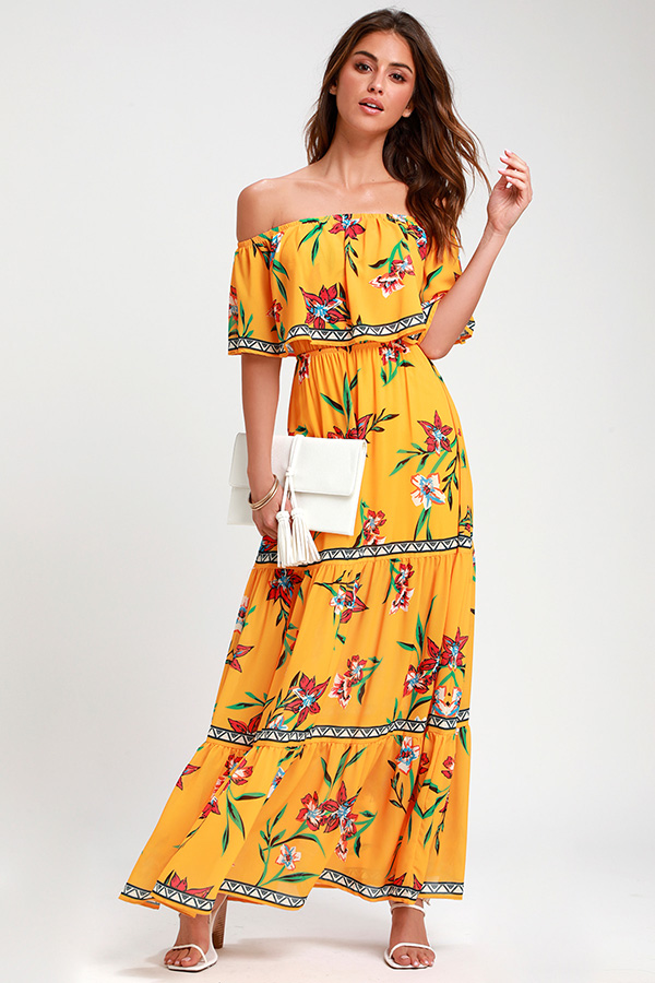 Yellow dress with flowers – Home Affairs